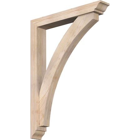 Ekena Millwork Thorton Traditional Smooth Bracket w/ Offset Brace, Douglas Fir, 5 1/2"W x 36"D x 48"H BKT0604X36X48THR01SDF